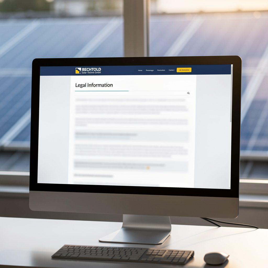 Rechtliche Angaben – Bechtold Solar-Technik GmbH